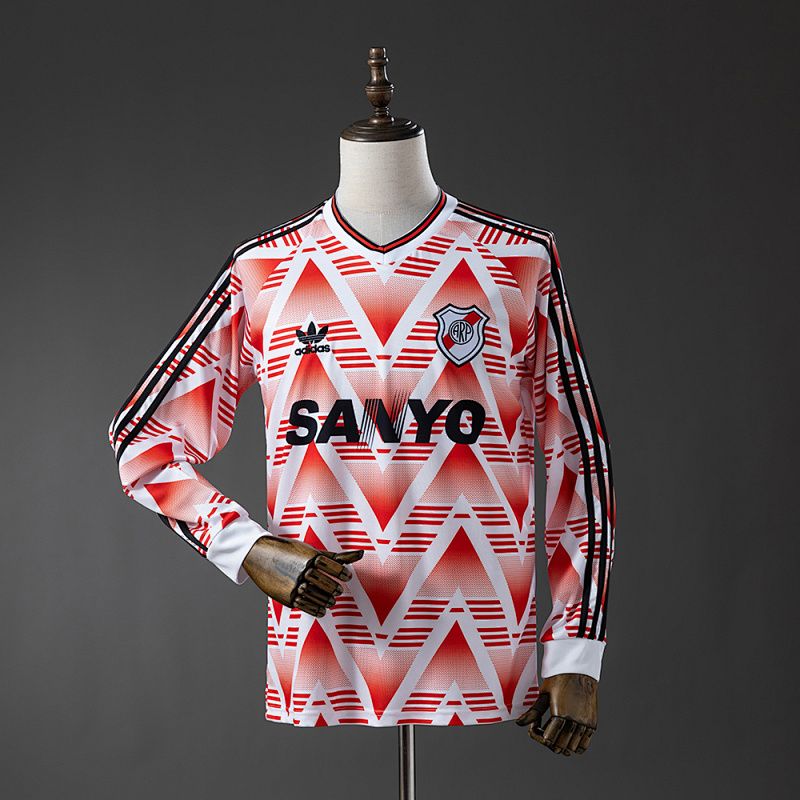 Camiseta retro de manga larga de River Plate 92-93 (visitante) Tallas S-XXL